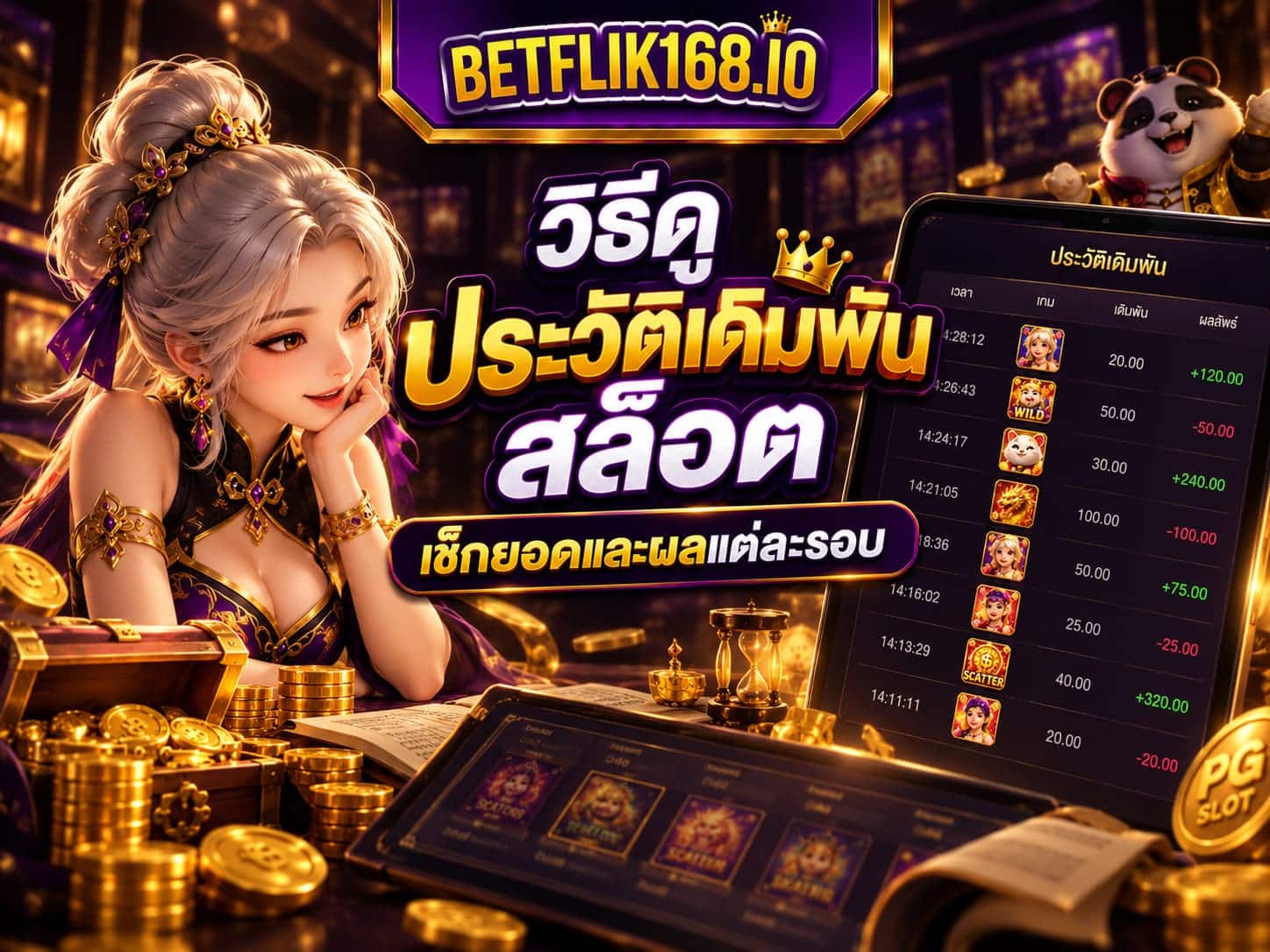 วิธีดูประวัติเกมเดิมพันสล็อต